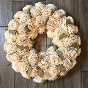 Cream Rose Floral Wreath
